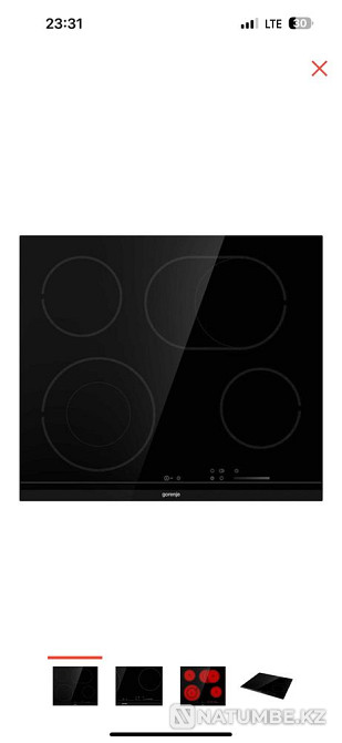 Варочная поверхность Gorenje ECS643BCSC черный Алматы - изображение 1