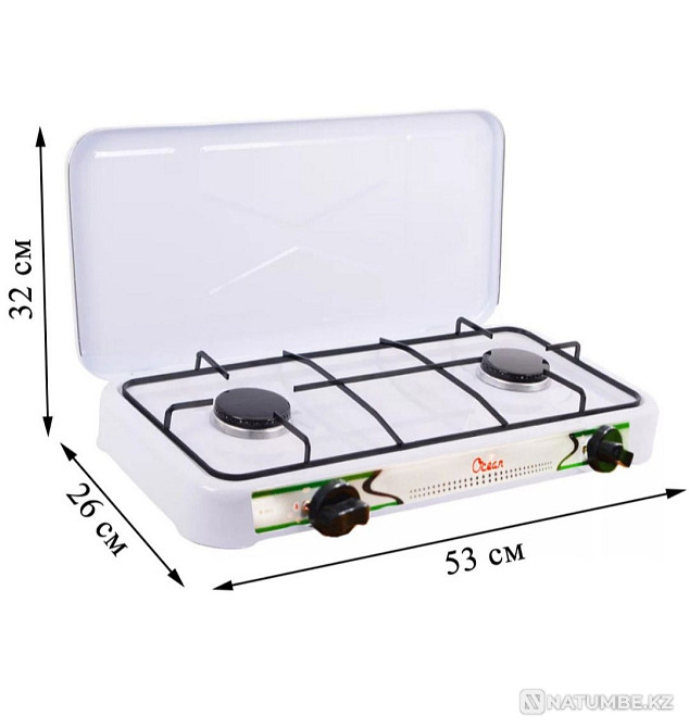 Ocean tabletop two-burner gas stove. Gas stove ; burner Almaty - photo 2