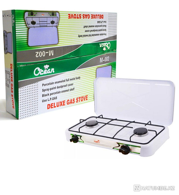 Ocean tabletop two-burner gas stove. Gas stove ; burner Almaty - photo 1