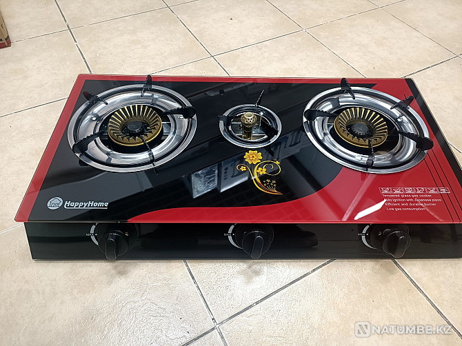 Tabletop gas stove made of thick glass Almaty - photo 2