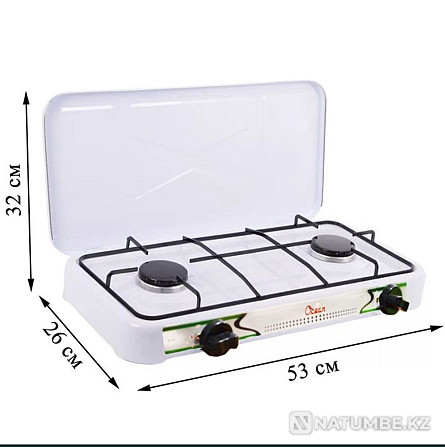 Қақпағы бар 2 оттыққа арналған газ плитасы  Алматы - изображение 1