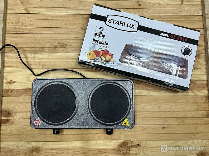 Electric tabletop double stove; cast iron disc coating Almaty - photo 4