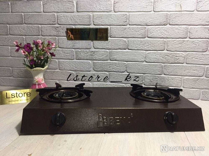 tabletop gas stove; gas stove 2 burners Almaty - photo 1