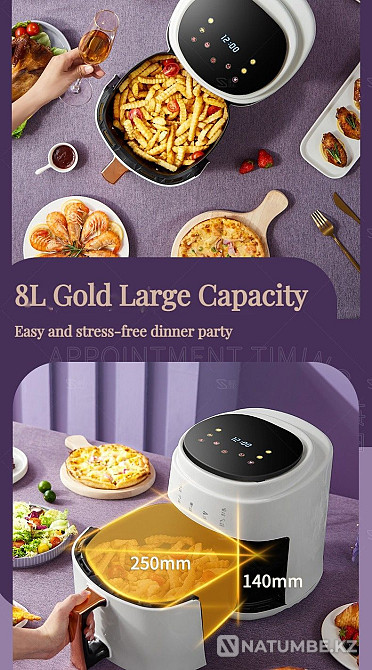 Майсыз қуырғыш. Ауа қуырғыш Silver Crest 8 литр.  Алматы - изображение 7