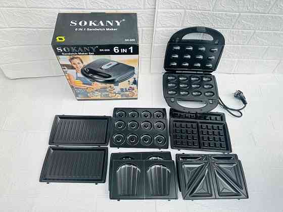Мультипекарь 6в1; Вафельница Sokany SK-908 Алматы