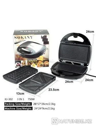 Waffle iron SOKANY KJ302; black Almaty - photo 2