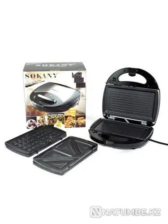 Waffle iron SOKANY KJ302; black Almaty - photo 3