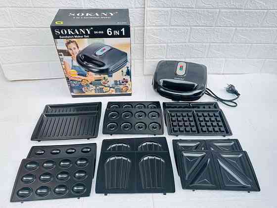 Мультипекарь 6в1; Вафельница SOKANY SK-908 Алматы