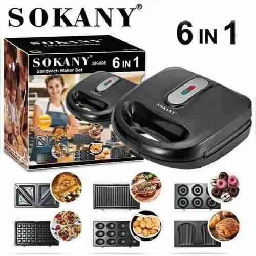 Мультипекарь 6в1; Вафельница SOKANY SK-908 Алматы