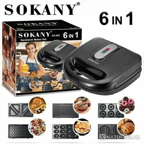 Multibaker 6in1; Waffle iron SOKANY SK-908 Almaty - photo 4