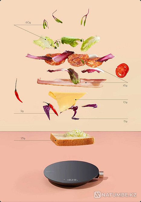Умные кухонные весы Xiaomi HOTO Smart Kitchen Scale (QWCFC001) Алматы - изображение 4