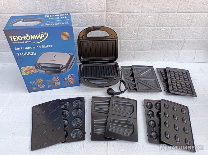 Multibaker 6in1; Waffle iron -14400t Almaty - photo 5