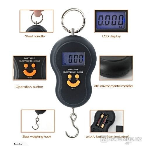 Portable electronic scales Portable electronic scale. Almaty - photo 3