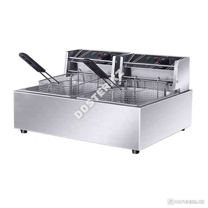 Double tabletop fryer 5.5l*2 electric 2 containers Almaty - photo 1