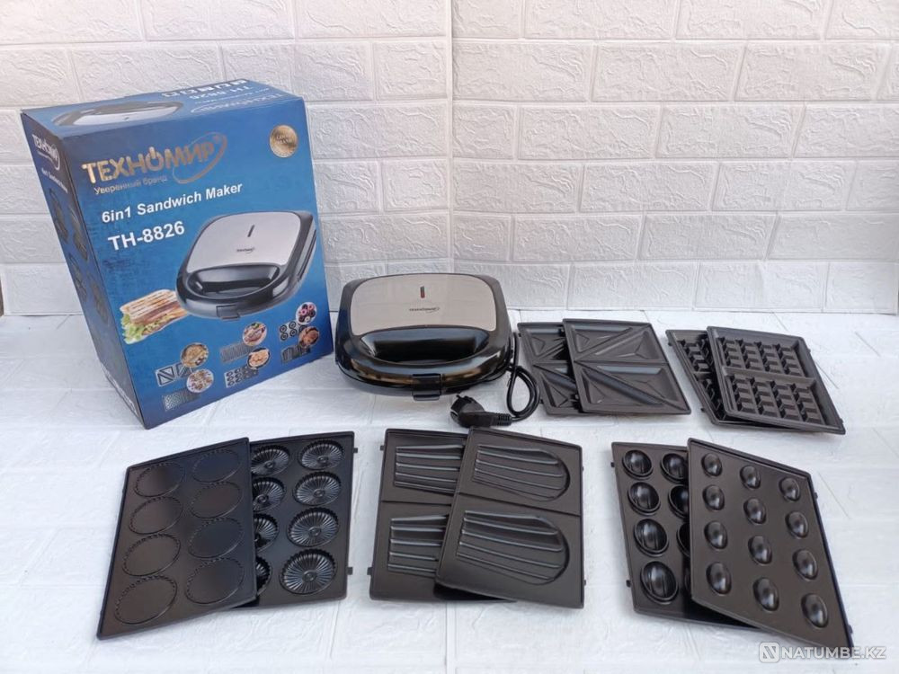 Electric multi-baker with replaceable panels 6 in 1 Waffle iron Almaty - photo 2