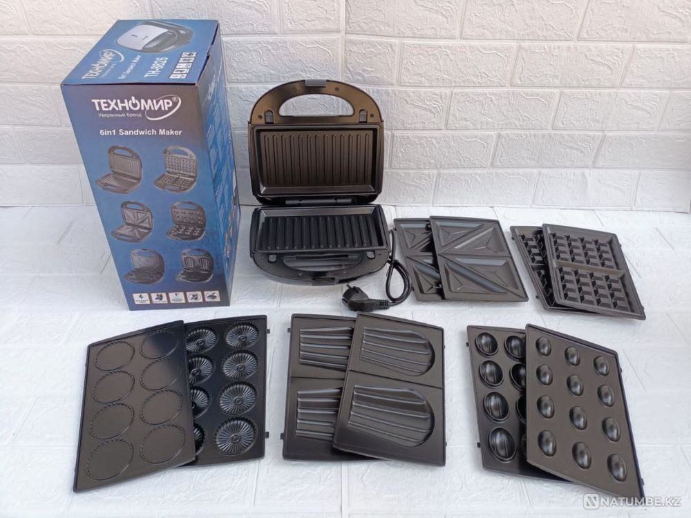 Electric multi-baker with replaceable panels 6 in 1 Waffle iron Almaty - photo 4