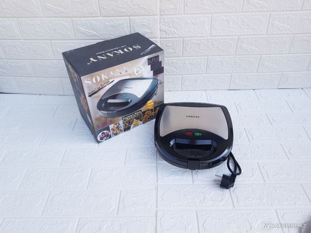 WAFFLE maker; sandwich maker 3 in 1 multi baker Almaty - photo 4