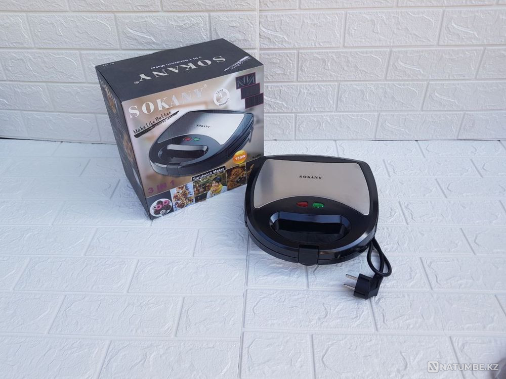 WAFFLE maker; sandwich maker 3 in 1 multi baker Almaty - photo 2