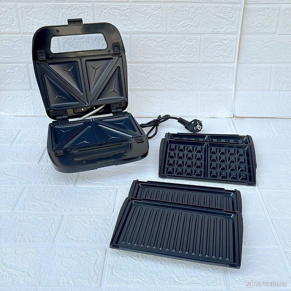 Waffle iron 3in1; multi-baker CRONlER / griller / sandwich maker Almaty - photo 5