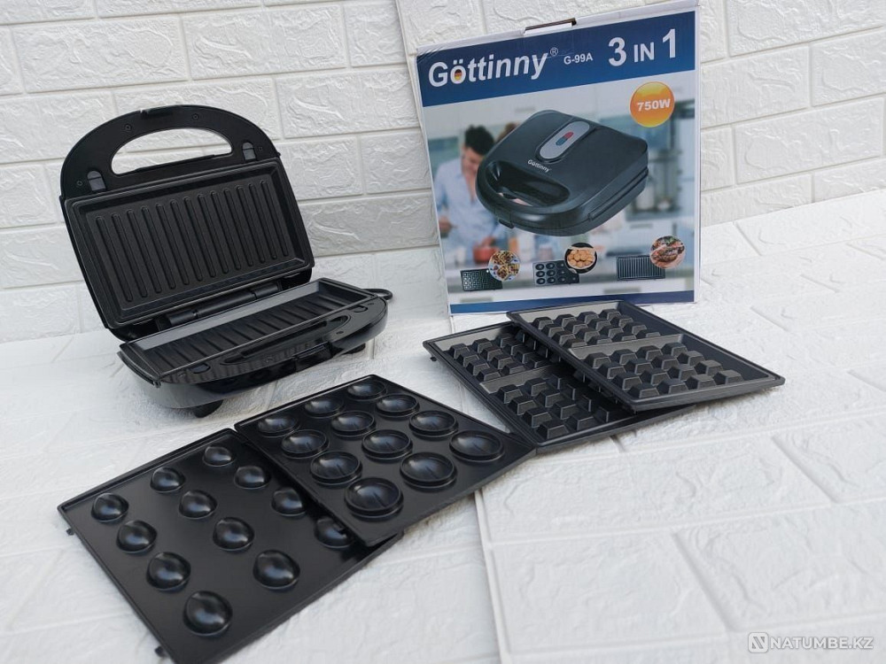 Waffle iron 3in1; multi-baker Almaty - photo 1