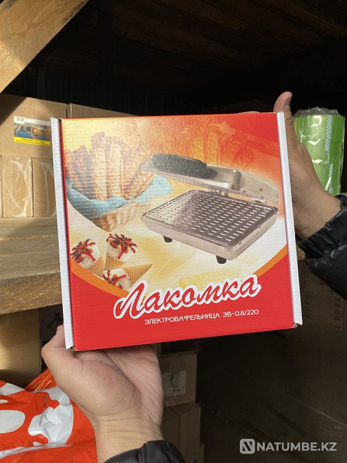 electric waffle iron with a one-year warranty + free shipping! Almaty - photo 1