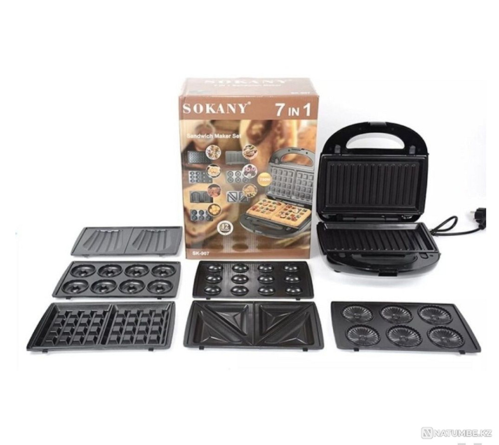 Waffle iron sandwich maker 7in1 Almaty - photo 1