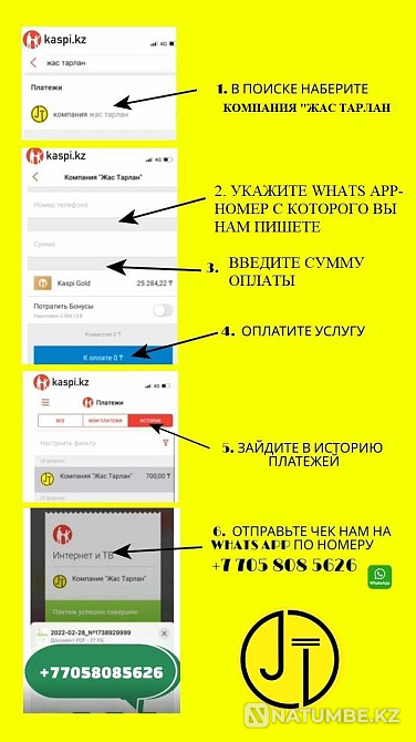 Tolem and Tarlan payphone cards for KUIS institutions Almaty - photo 7