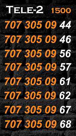 Сим карты; GSM номера Теле2;. Алматы