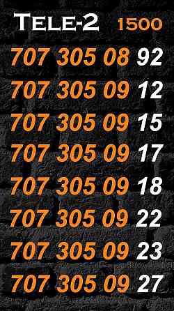 Сим карты; GSM номера Теле2;. Алматы