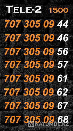 Сим карты; GSM номера Теле2;. Алматы - изображение 4