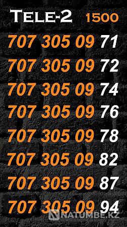 Сим карты; GSM номера Теле2;. Алматы - изображение 5