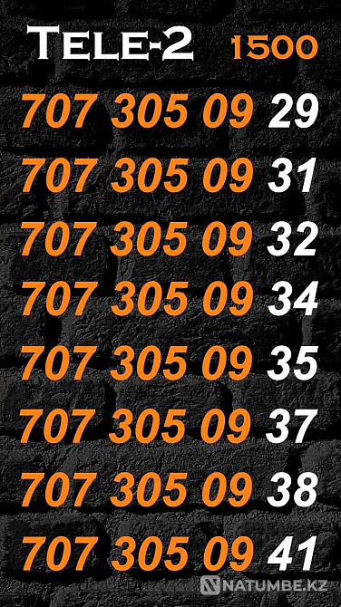 SIM cards; Tele2 GSM numbers. Almaty - photo 3