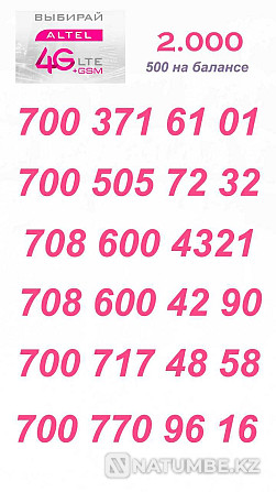 Paired numbers Tele2 and Altel. Almaty - photo 7