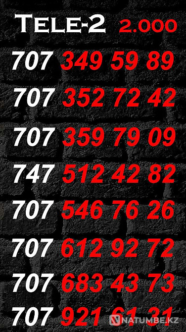 Paired numbers Tele2 and Altel. Almaty - photo 3