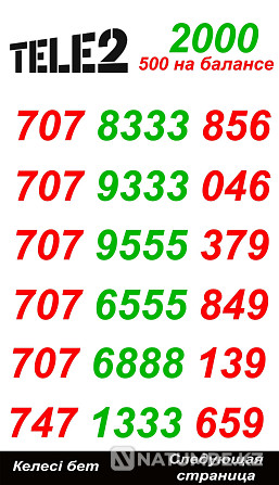GSM Numbers Tele2 Almaty - photo 3
