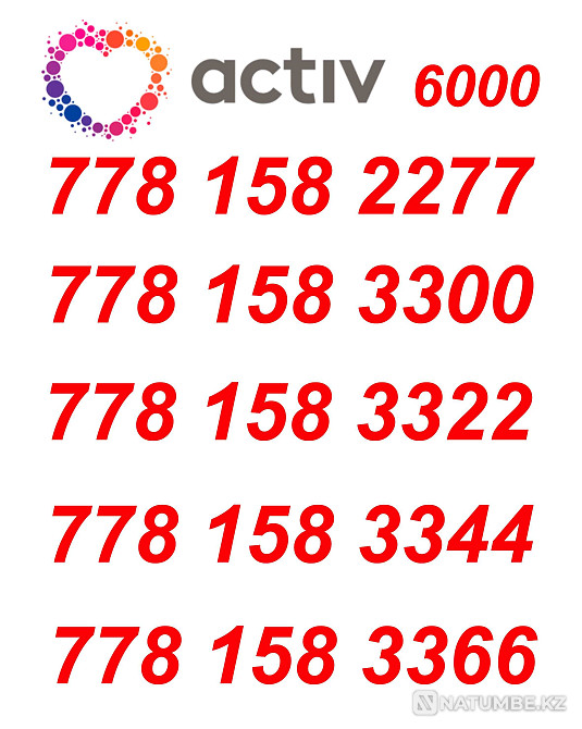 VIP Numbers Tele-2 and Active. Almaty - photo 4