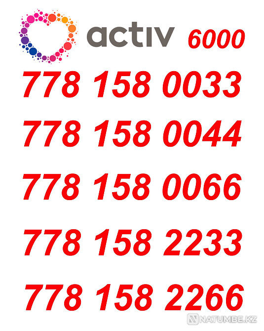 VIP Numbers Tele-2 and Active. Almaty - photo 3