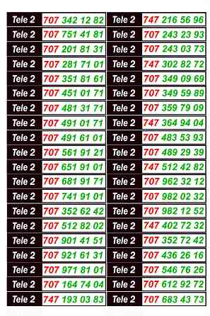 GSM Номера Билайн и Теле 2. Алматы