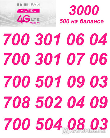 GSM нөмірлері. Altel SIM карталары  Алматы - изображение 5