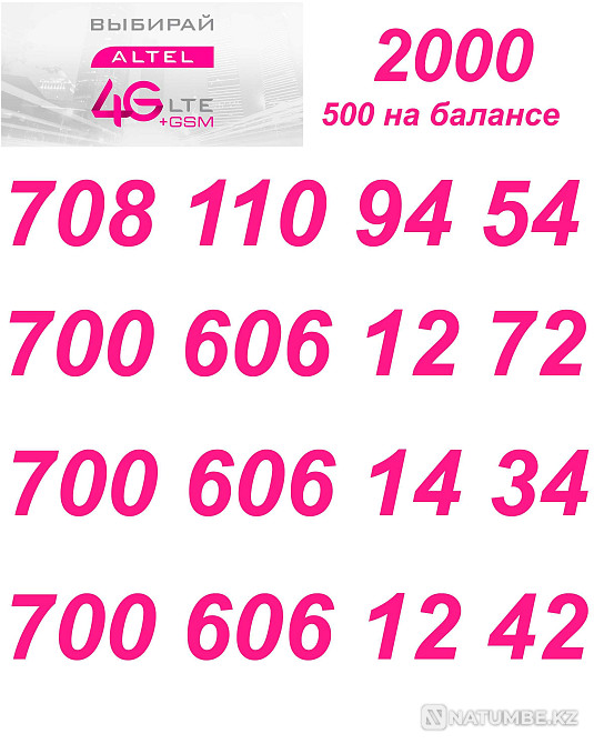 GSM Numbers. Altel SIM cards Almaty - photo 2
