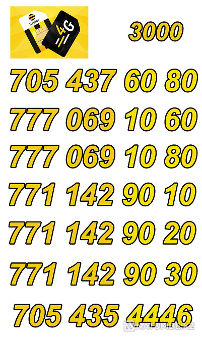 GSM Numbers. Beeline SIM cards. Almaty - photo 4