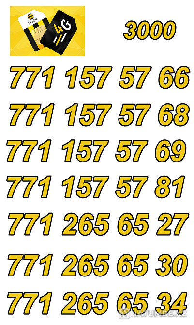 GSM Numbers. Beeline SIM cards. Almaty - photo 6