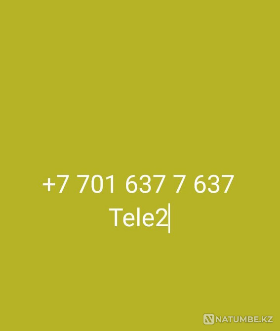 Selling VIP number tele2 Almaty - photo 2