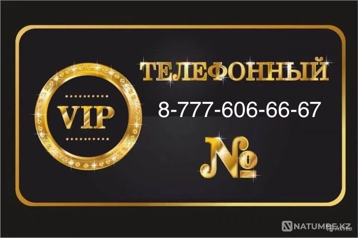 Selling VIP phone number 666 Almaty - photo 1