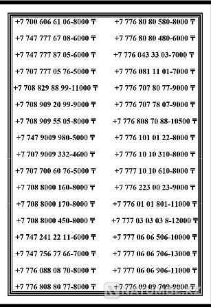 Красивые номера Tele2 Altel; ?лемі номерлер Алматы - изображение 3