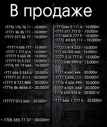 Номера телефонов Almaty