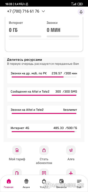 Selling SIM card. Unlimited tariff forever. Almaty - photo 1
