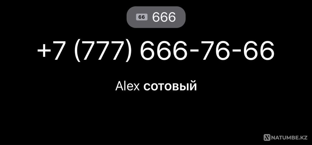 Selling exclusive VIP diamond number 666 Almaty - photo 1