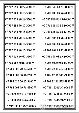 Красивые Алтел Теле2 номера Алматы - изображение 1