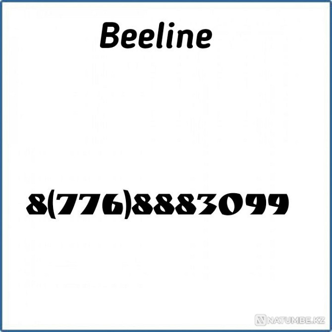 Beautiful Beeline number Almaty - photo 1